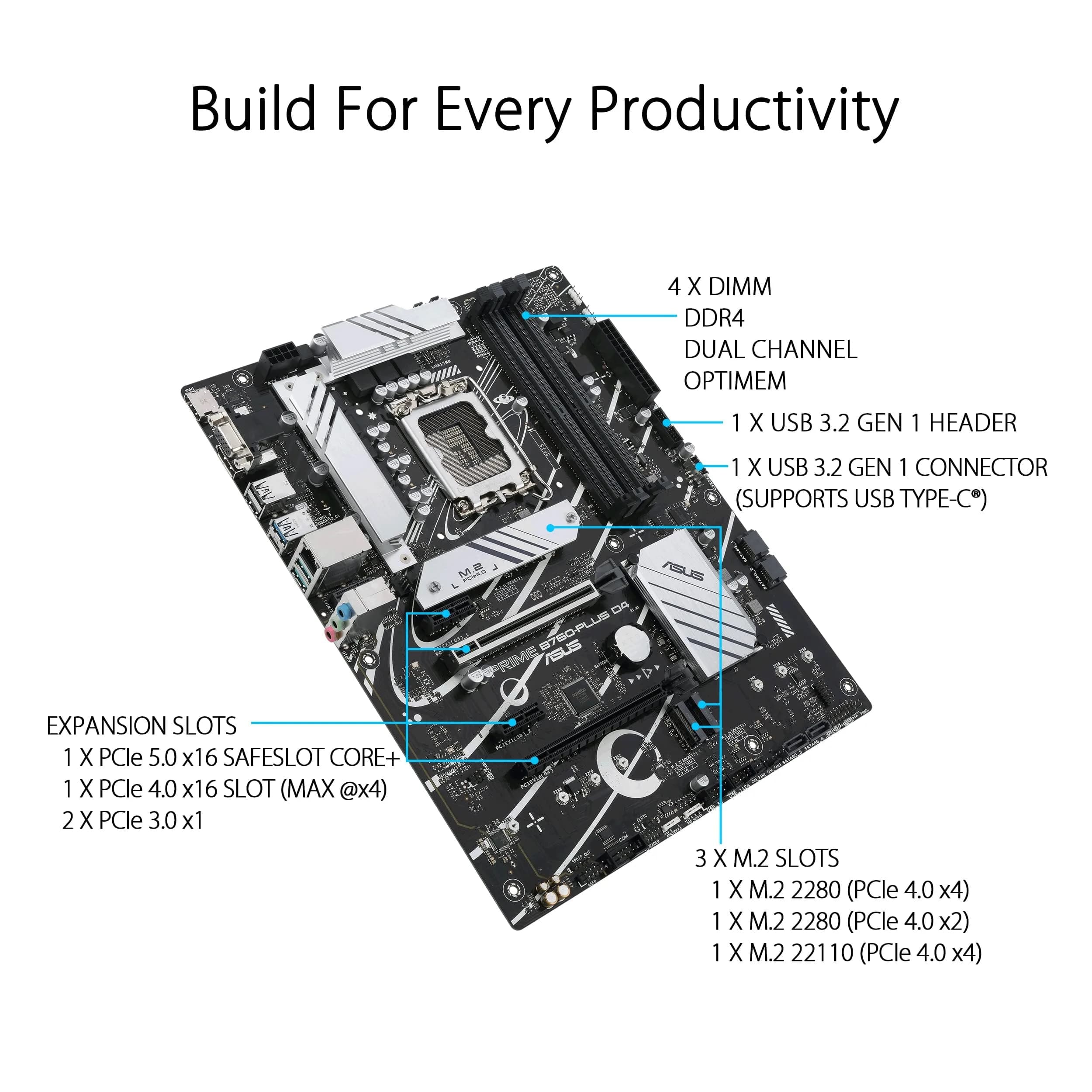 قیمت آنلاین مادربرد ایسوس مدل Prime B760-PLUS D4 DDR4