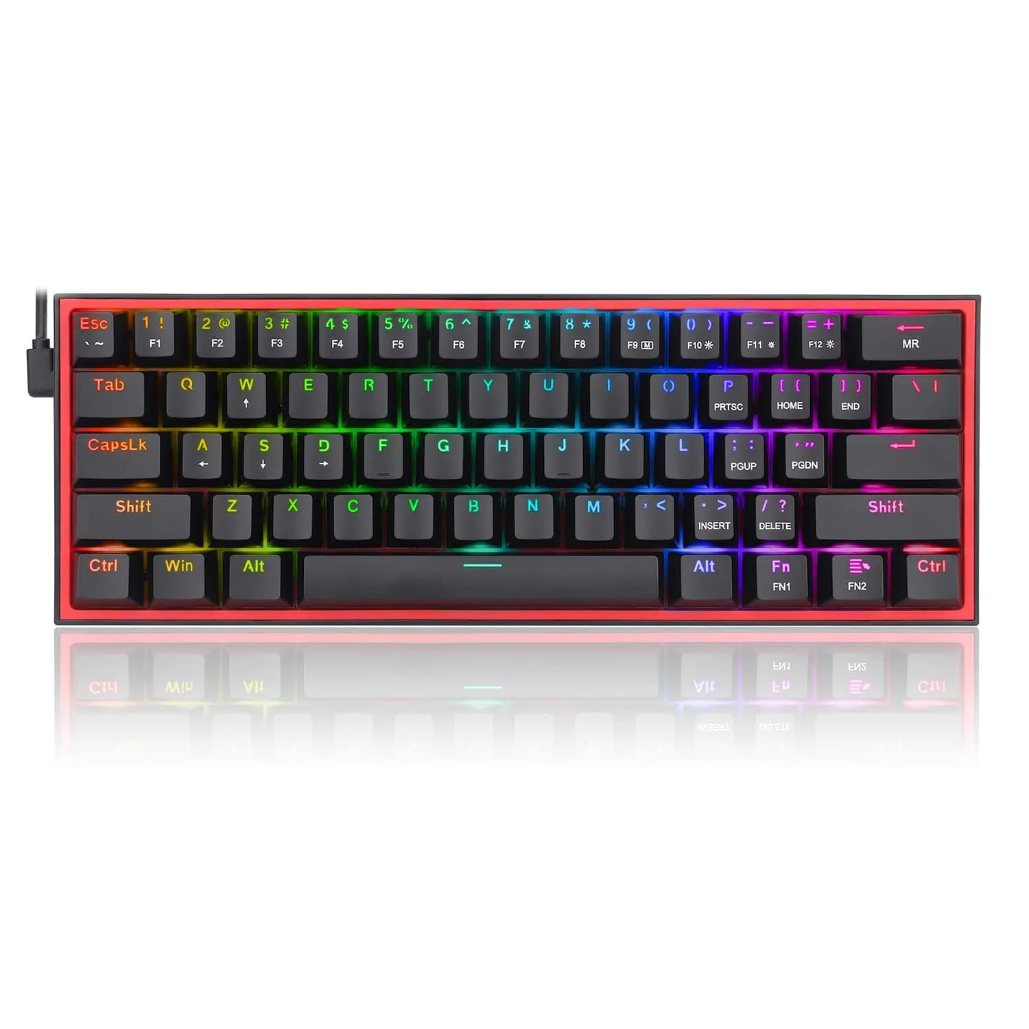 کیبورد گیمینگ مکانیکال ردراگون مدل RGB FIZZ K617 سفید مشکی