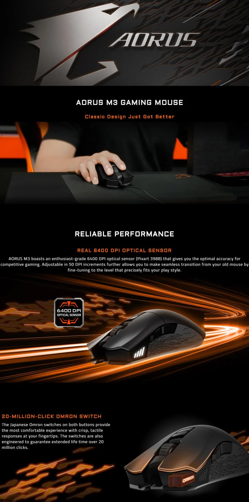 قیمت ماوس گیگابایت مدل AORUS M3