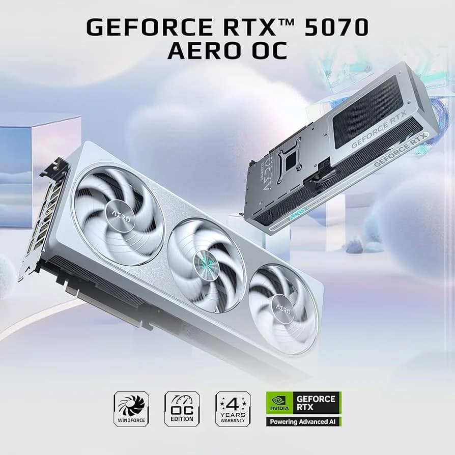 قیمت کارت گرافیک گیگابایت مدل GeForce RTX 5070 Ti AERO OC 16GB سفید