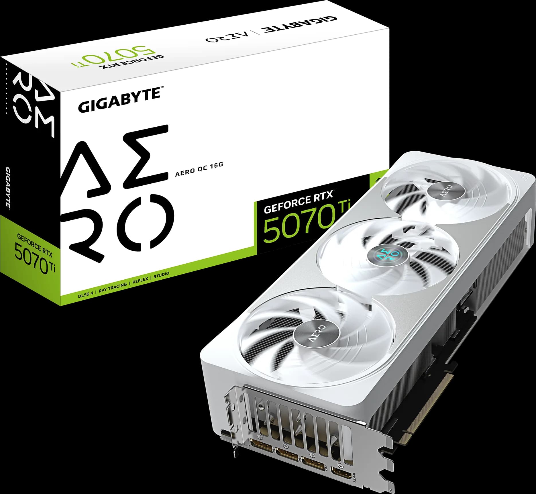 کارت گرافیک گیگابایت مدل GeForce RTX 5070 Ti AERO OC 16GB سفید