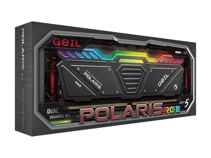 خرید آنلاین رم کامپیوتر DDR5 گیل 6000 مگاهرتز مدل Polaris CL38 ظرفیت 32 گیگابایت کیت 2 عددی مشکی