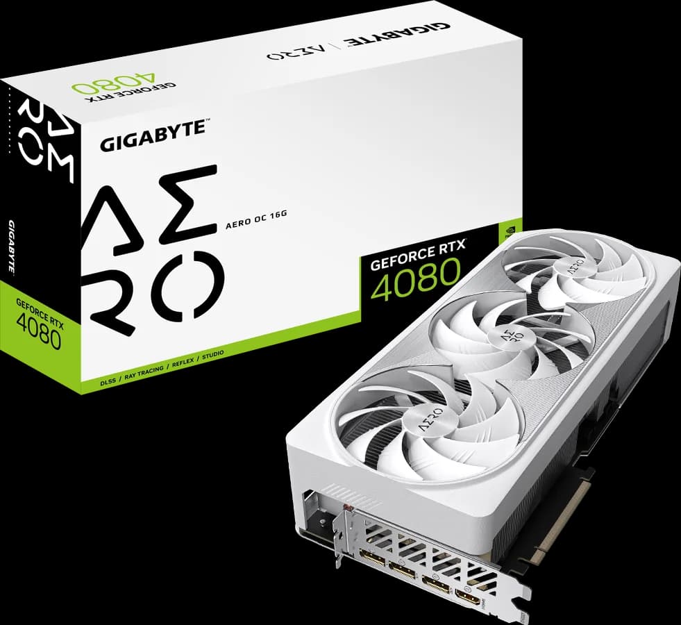 فروشگاه خرید کارت گرافیک گیگابایت مدل GeForce RTX 4080 AERO OC 16GB سفید