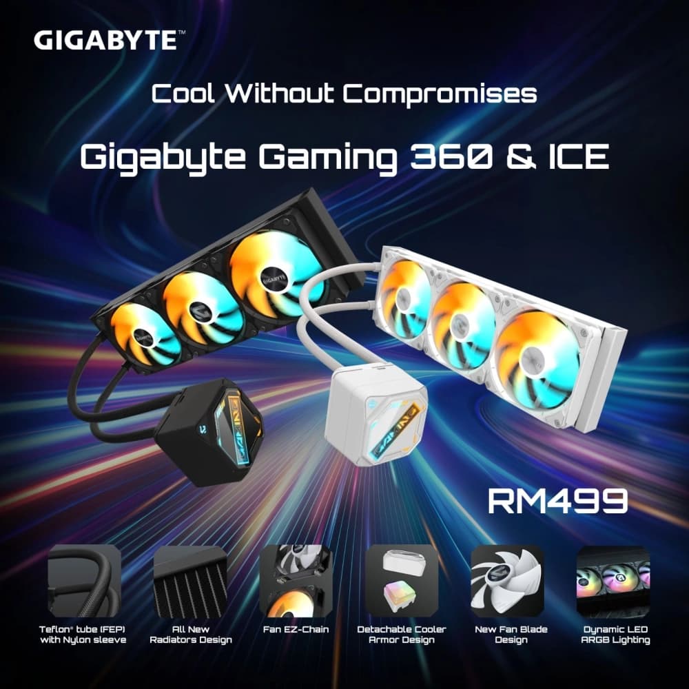 خرید آنلاین خنک کننده مایع پردازنده گیگابایت مدل GAMING 360 ICE ARGB