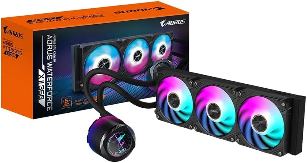 خنک کننده مایع پردازنده گیگابایت مدل AORUS WATERFORCE X II 360 مشکی