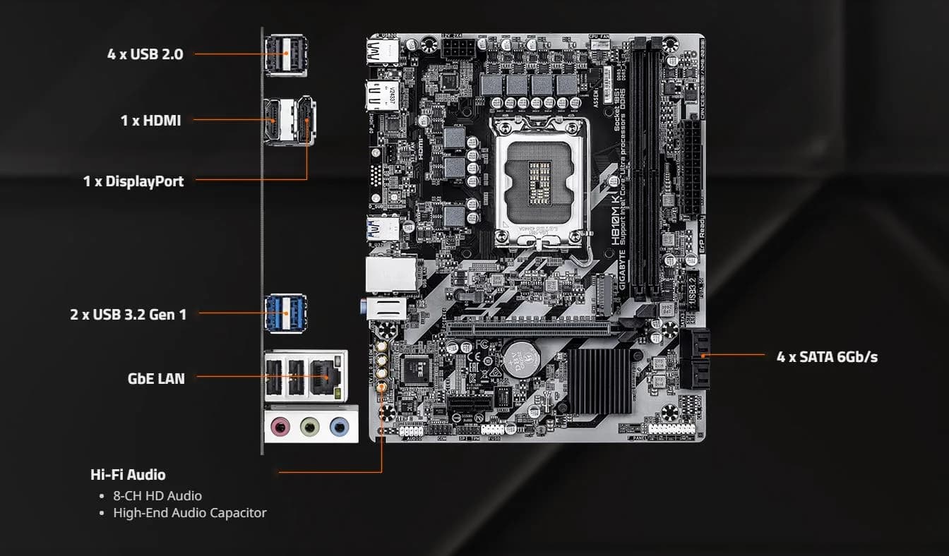 قیمت آنلاین مادربرد گیگابایت مدل H810M K DDR5