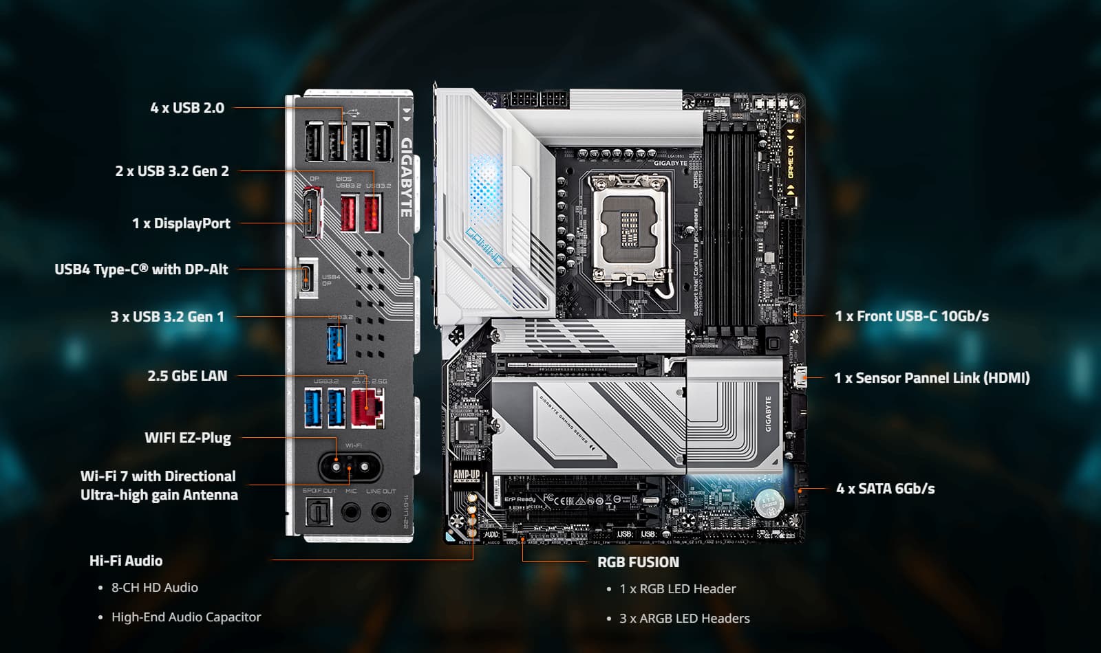 خرید آنلاین مادربرد گیگابایت مدل Z890 GAMING X WiFi7 DDR5