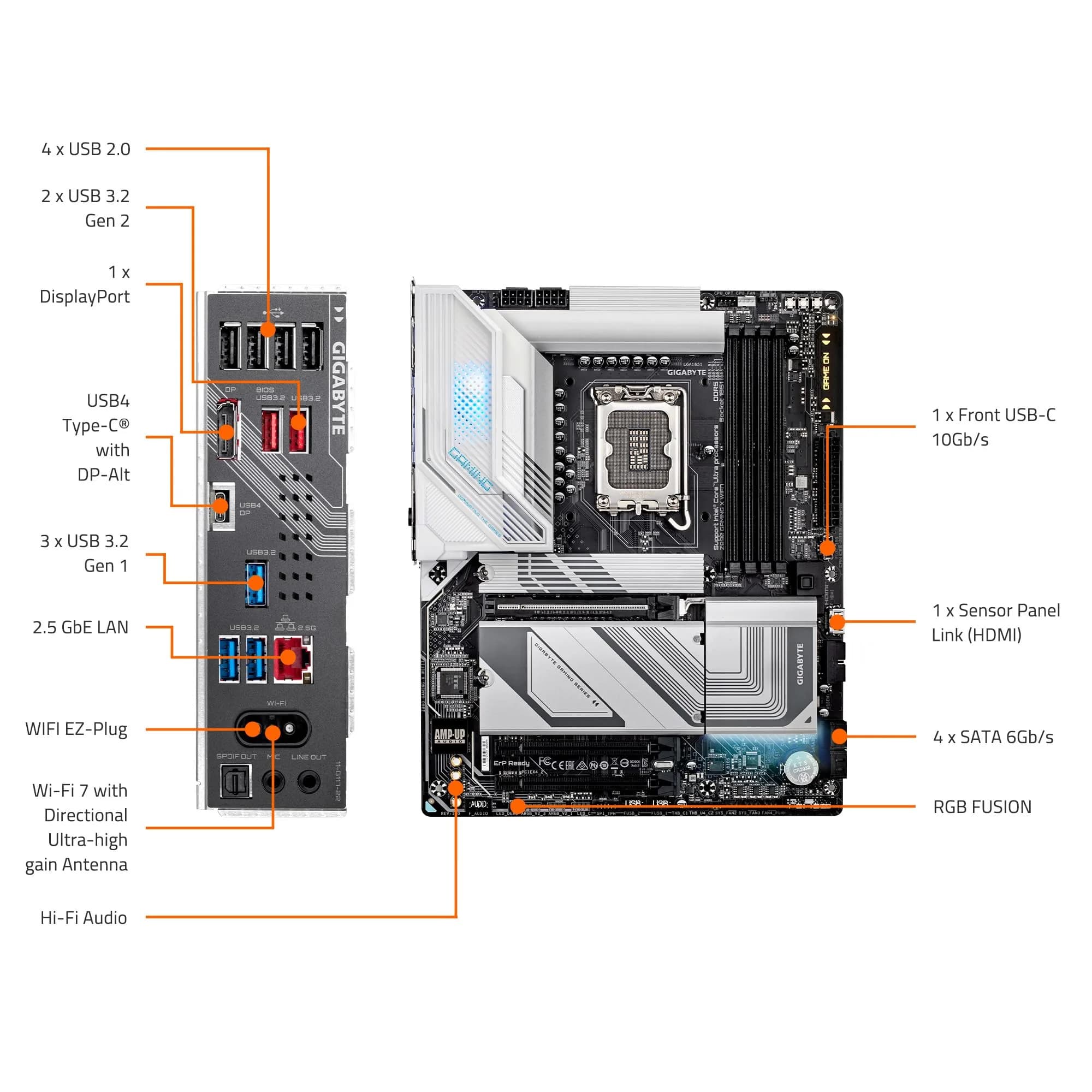 خرید مادربرد گیگابایت مدل Z890 GAMING X WiFi7 DDR5