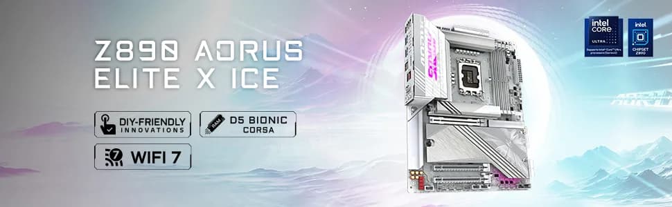 خرید آنلاین مادربرد گیگابایت مدل Z890 AORUS ELITE X ICE DDR5
