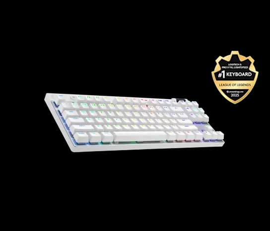خرید کیبورد گیمینگ بی‌سیم لاجیتک مدل G PRO X TKL LIGHTSPEED سفید