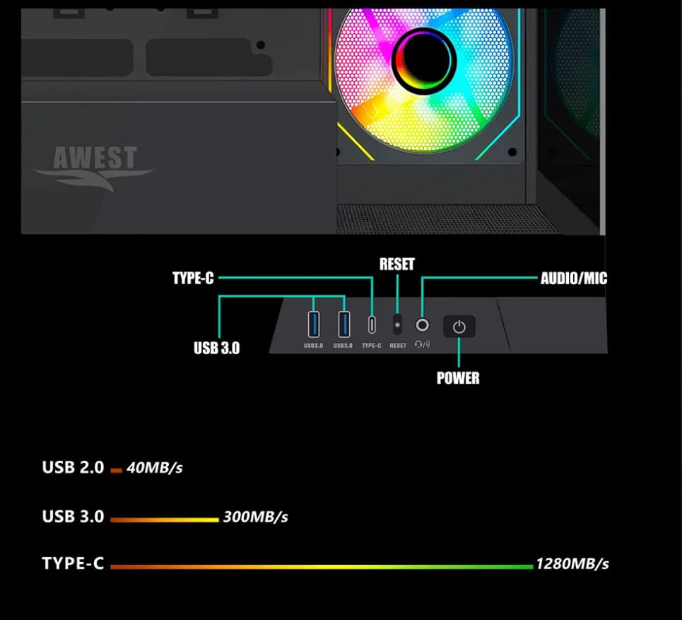 فروشگاه خرید کیس اوست مدل GT-AQ16 مشکی