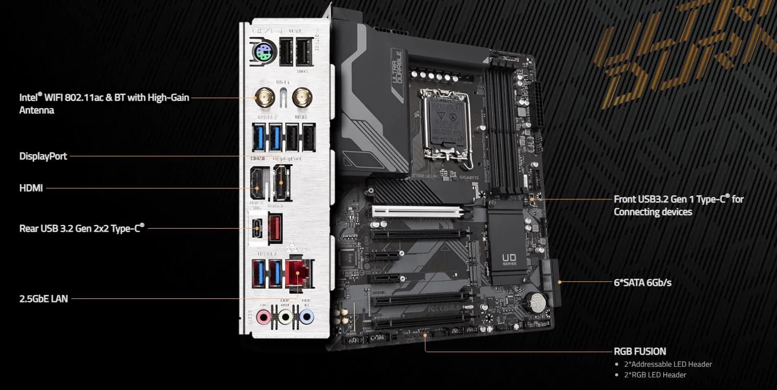قیمت مادربرد گیگابایت مدل Z790 UD AC DDR5