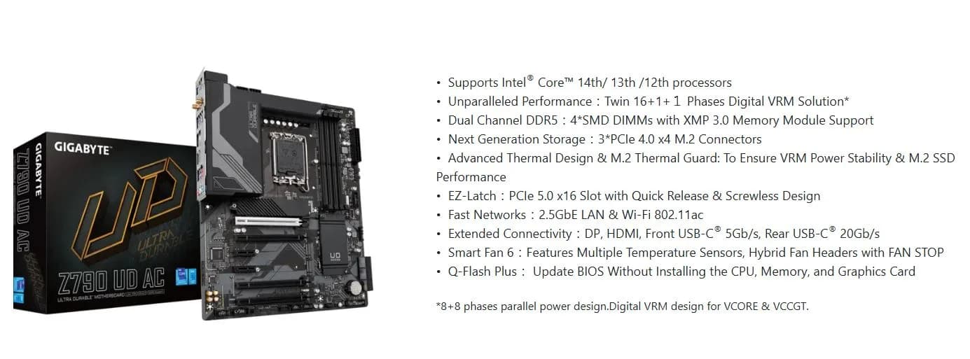 خرید آنلاین مادربرد گیگابایت مدل Z790 UD AC DDR5