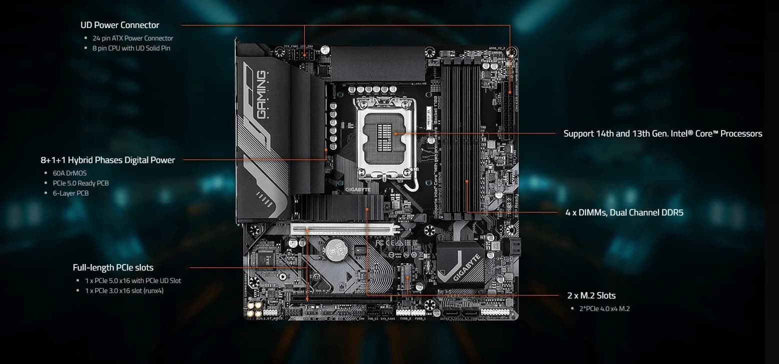 خرید مادربرد گیگابایت مدل B760M GAMING X GEN5 DDR5