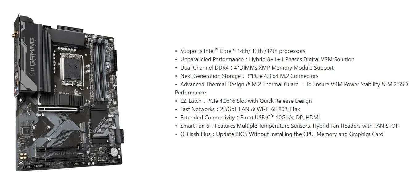 خرید آنلاین مادربرد گیگابایت مدل B760 GAMING X AX DDR4
