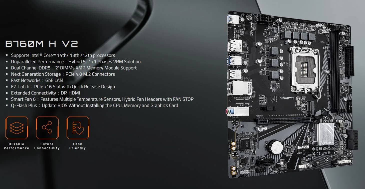قیمت مادربرد گیگابایت مدل B760 MH V2 DDR5