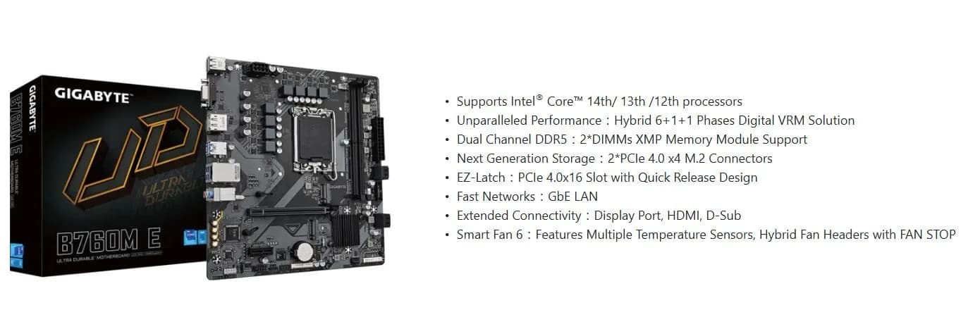 خرید آنلاین مادربرد گیگابایت مدل B760M E DDR5