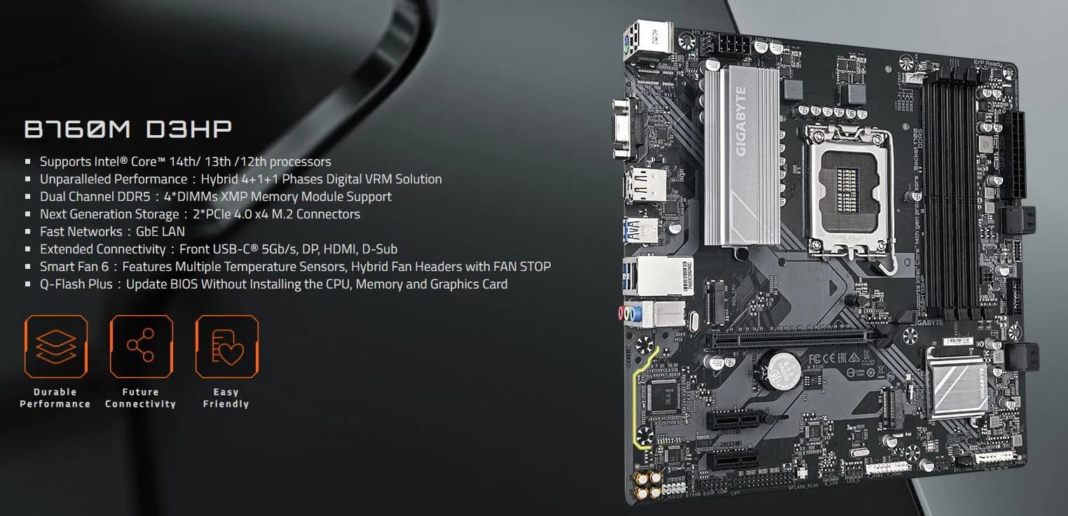 خرید مادربرد گیگابایت مدل B760M D3HP DDR5