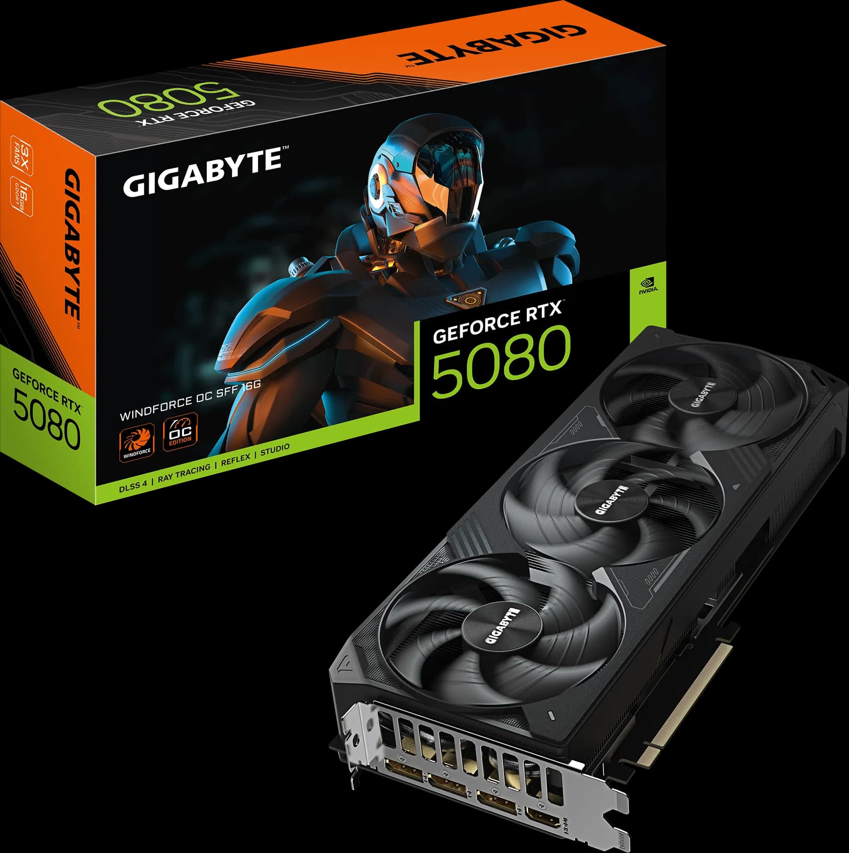 خرید آنلاین کارت گرافیک گیگابایت مدل GeForce RTX 5080 WINDFORCE SFF 16GB