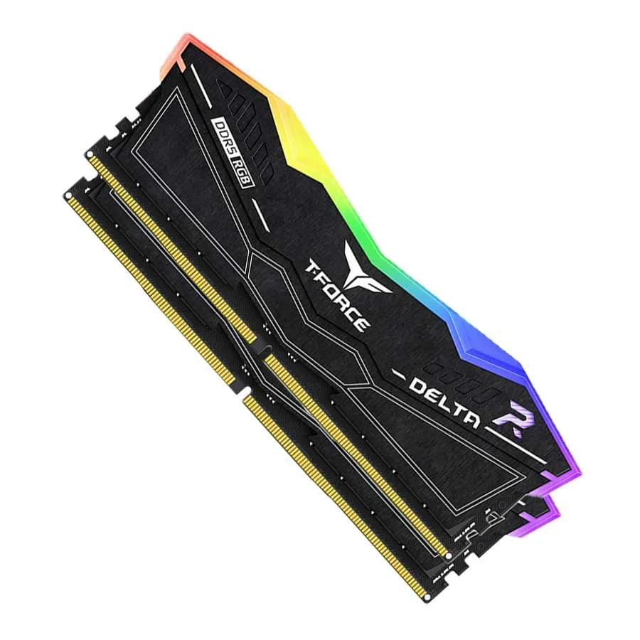 خرید رم کامپیوتر DDR5 تیم گروپ 6400 مگاهرتز مدل T-Force DELTA RGB ظرفیت 32 گیگابایت کیت 2 عددی