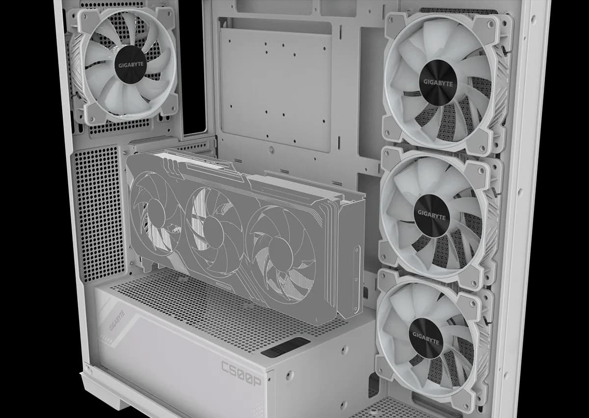 خرید کیس گیگابایت مدل C500 PANORAMIC STEALTH ICE GB-C500PI ST