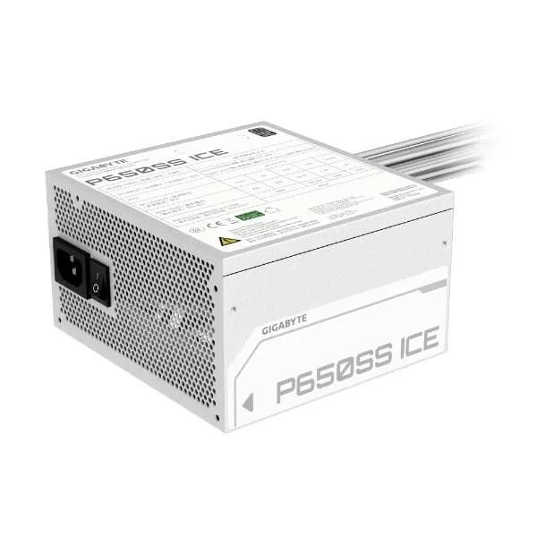 خرید پاور کامپیوتر 650 وات گیگابایت مدل GP-650SS ICE سفید