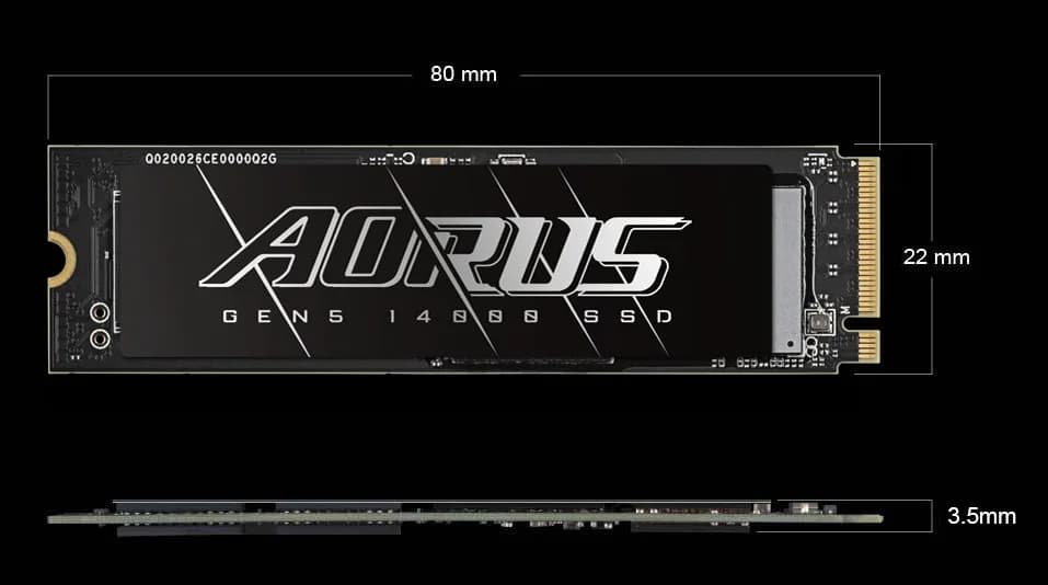 قیمت آنلاین اس اس دی اینترنال گیگابایت مدل AORUS 14000 ظرفیت 2 ترابایت