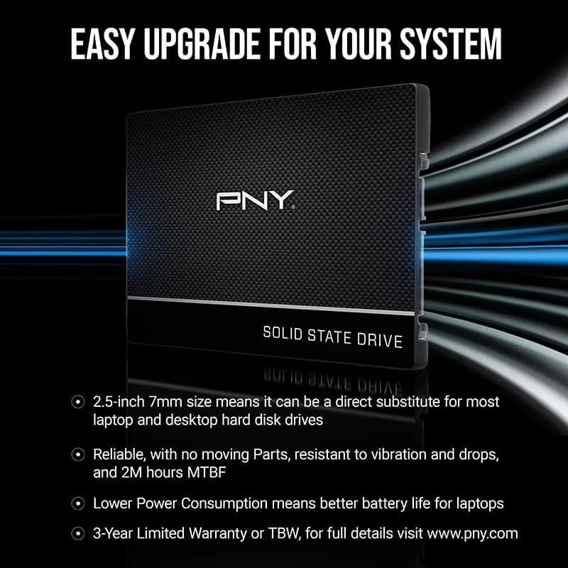 فروشگاه خرید اس اس دی اینترنال پی ان وای مدل CS900 ظرفیت 500 گیگابایت