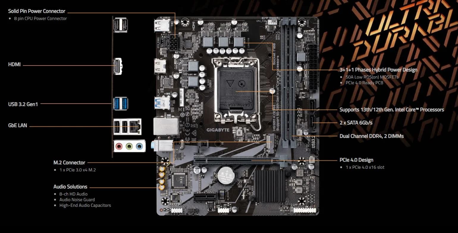 خرید مادربرد گیگابایت مدل H610M K DDR4