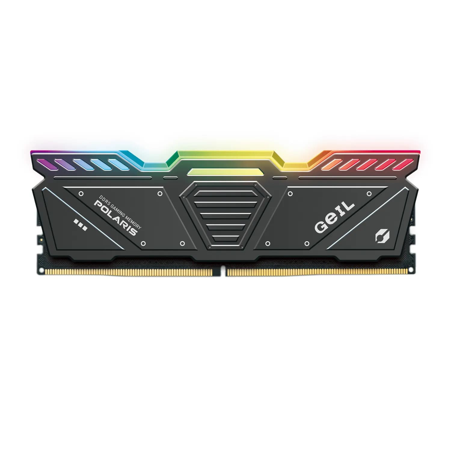 رم کامپیوتر DDR5 گیل 4800 مگاهرتز مدل Polaris RGB CL40 ظرفیت 16 گیگابایت خاکستری تیتانیومی