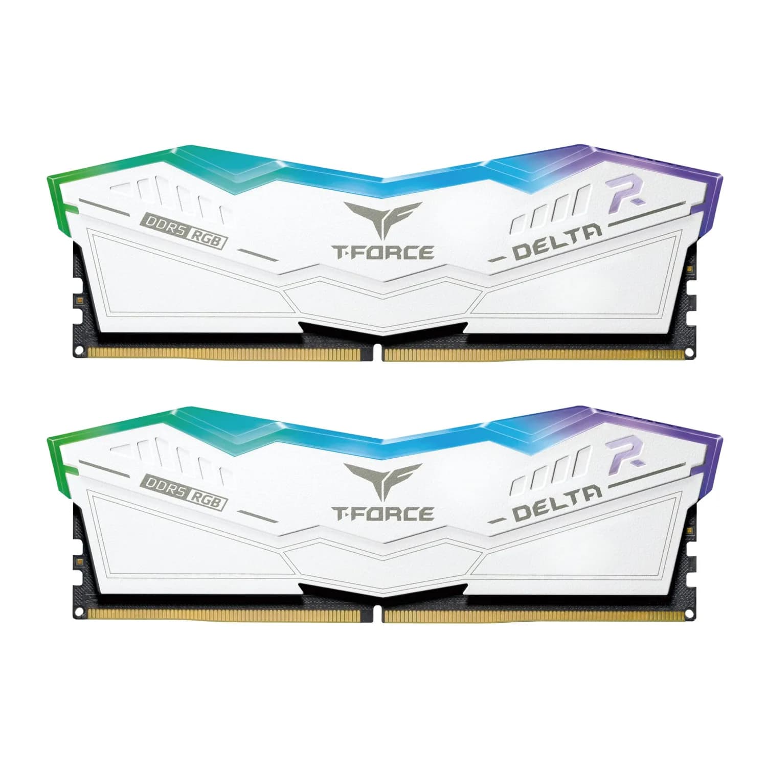 رم کامپیوتر DDR5 تیم گروپ 6000 مگاهرتز مدل T-Force DELTA RGB CL38 ظرفیت 16 گیگابایت کیت 2 عددی سفید