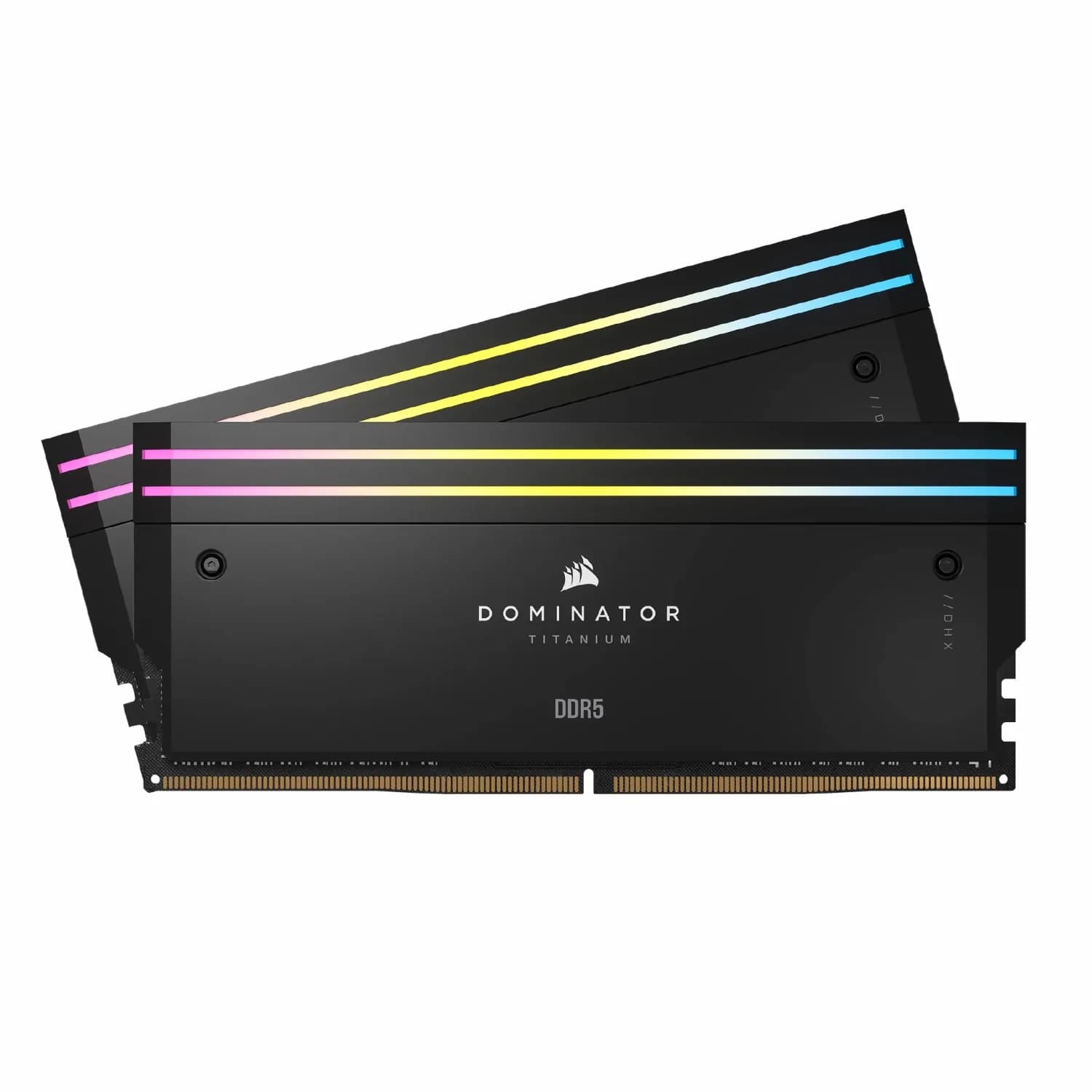 رم کامپیوتر DDR5 کورسیر 6600 مگاهرتز مدل DOMINATOR TITANIUM CL32 ظرفیت 96 گیگابایت کیت 2 عددی مشکی