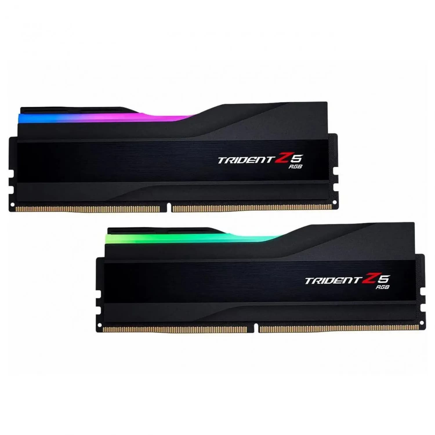 رم کامپیوتر DDR5 جی اسکیل 6400 مگاهرتز مدل Trident Z5 RGB CL32 ظرفیت 64 گیگابایت کیت 2 عددی مشکی