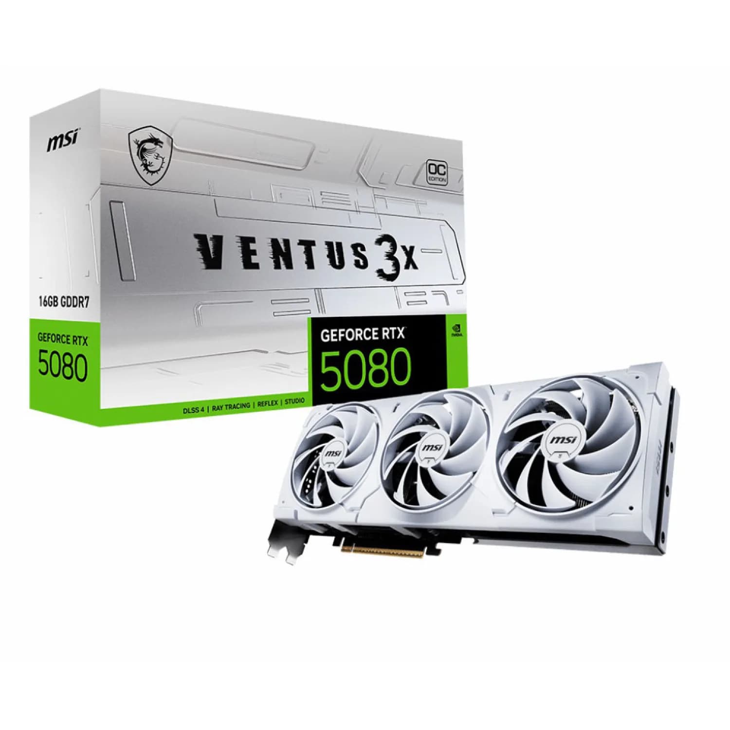 کارت گرافیک ام اس آی مدل RTX 5080 Ventus 3X OC 16GB سفید