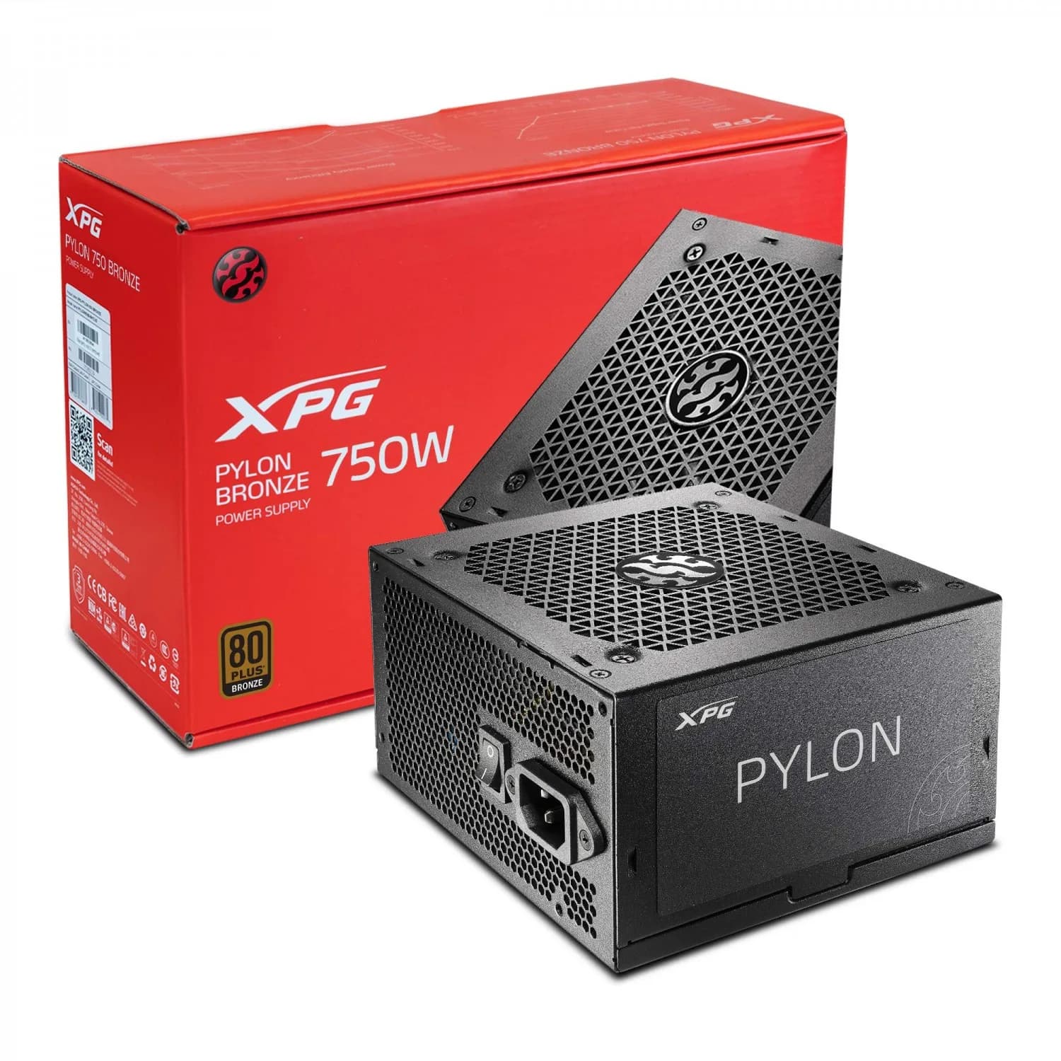 پاور کامپیوتر 750 وات ای دیتا مدل XPG Pylon Bronze