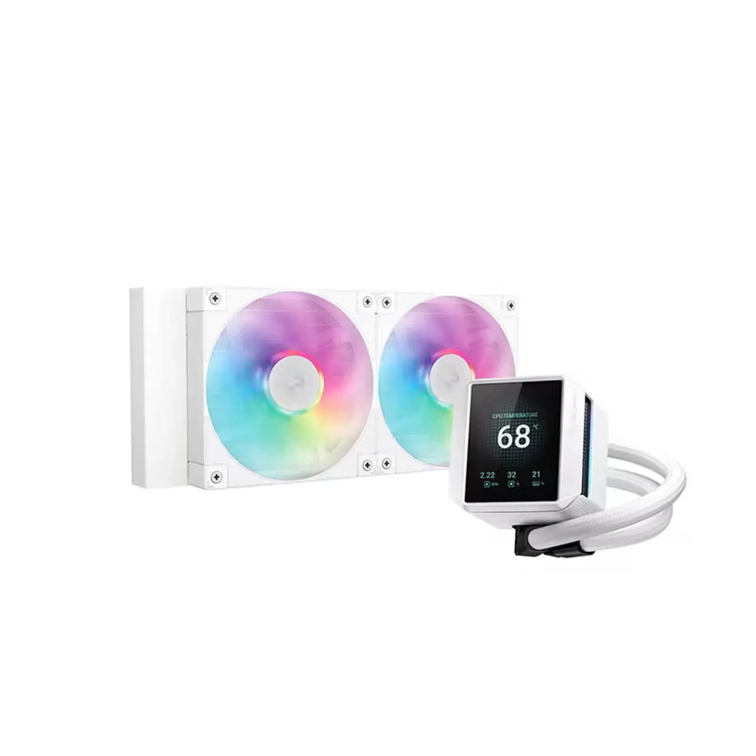 خنک کننده پردازنده دیپ کول مدل MYSTIQUE 240 ARGB سفید