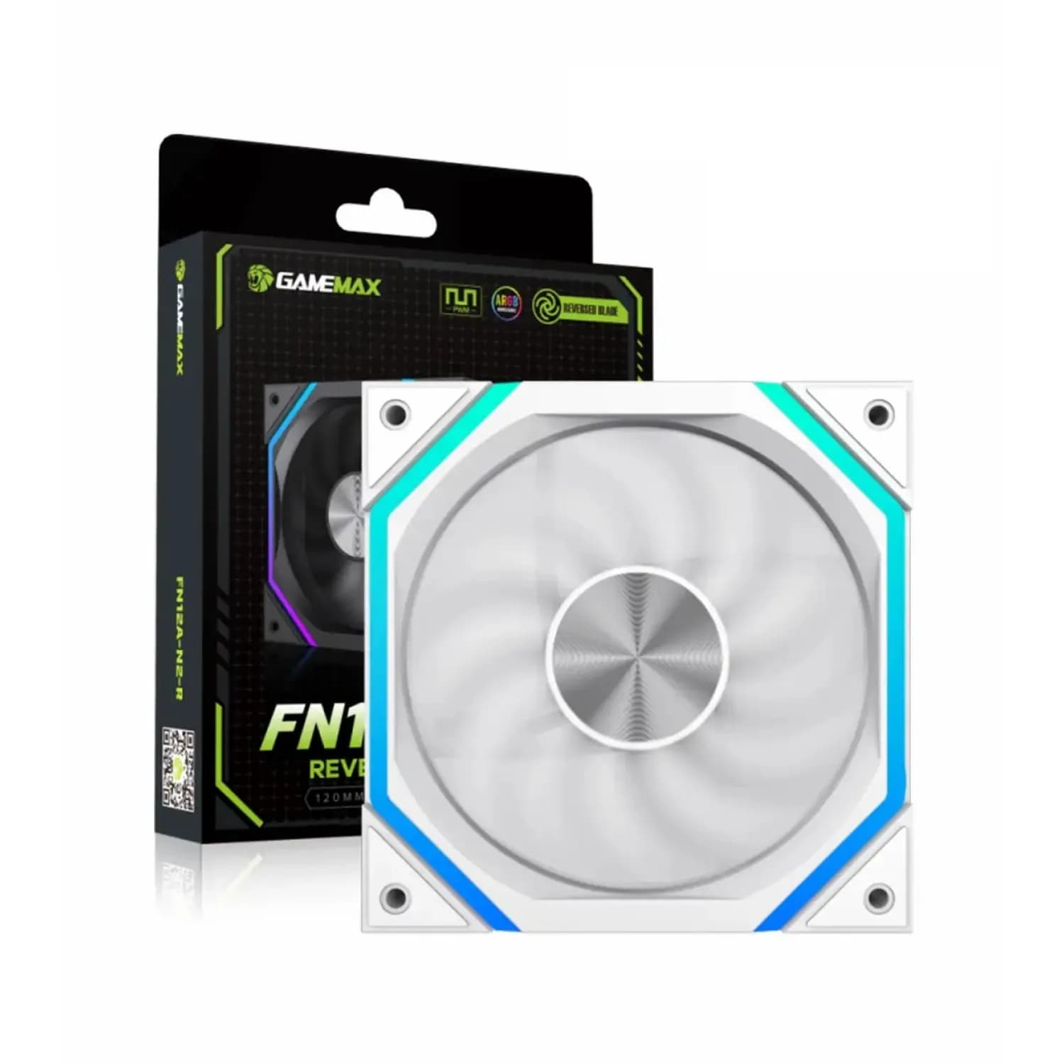 فن کیس گیم مکس مدل FN12A-N2 Reverse Blade سفید