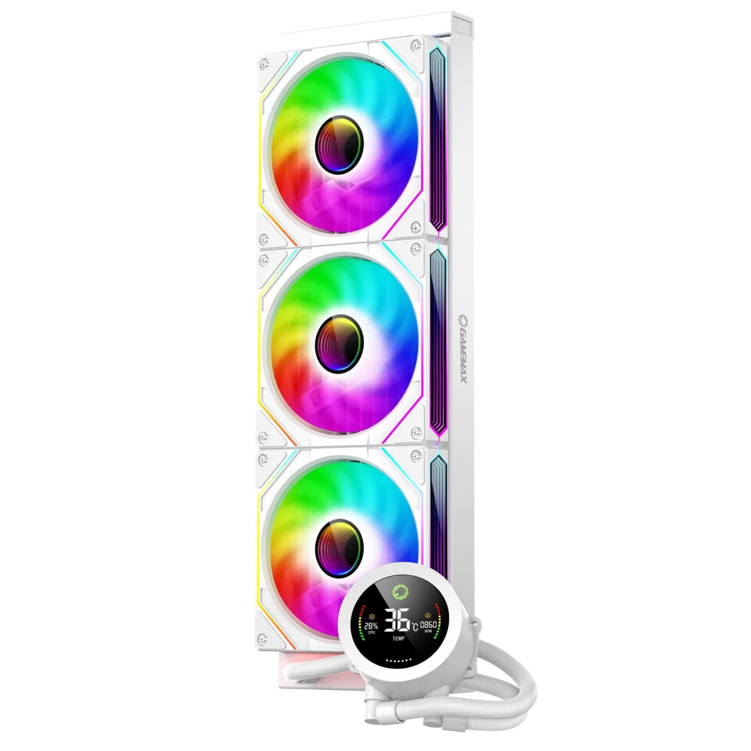 خنک کننده پردازنده گیم مکس مدل IceBurg 360 Digital سفید