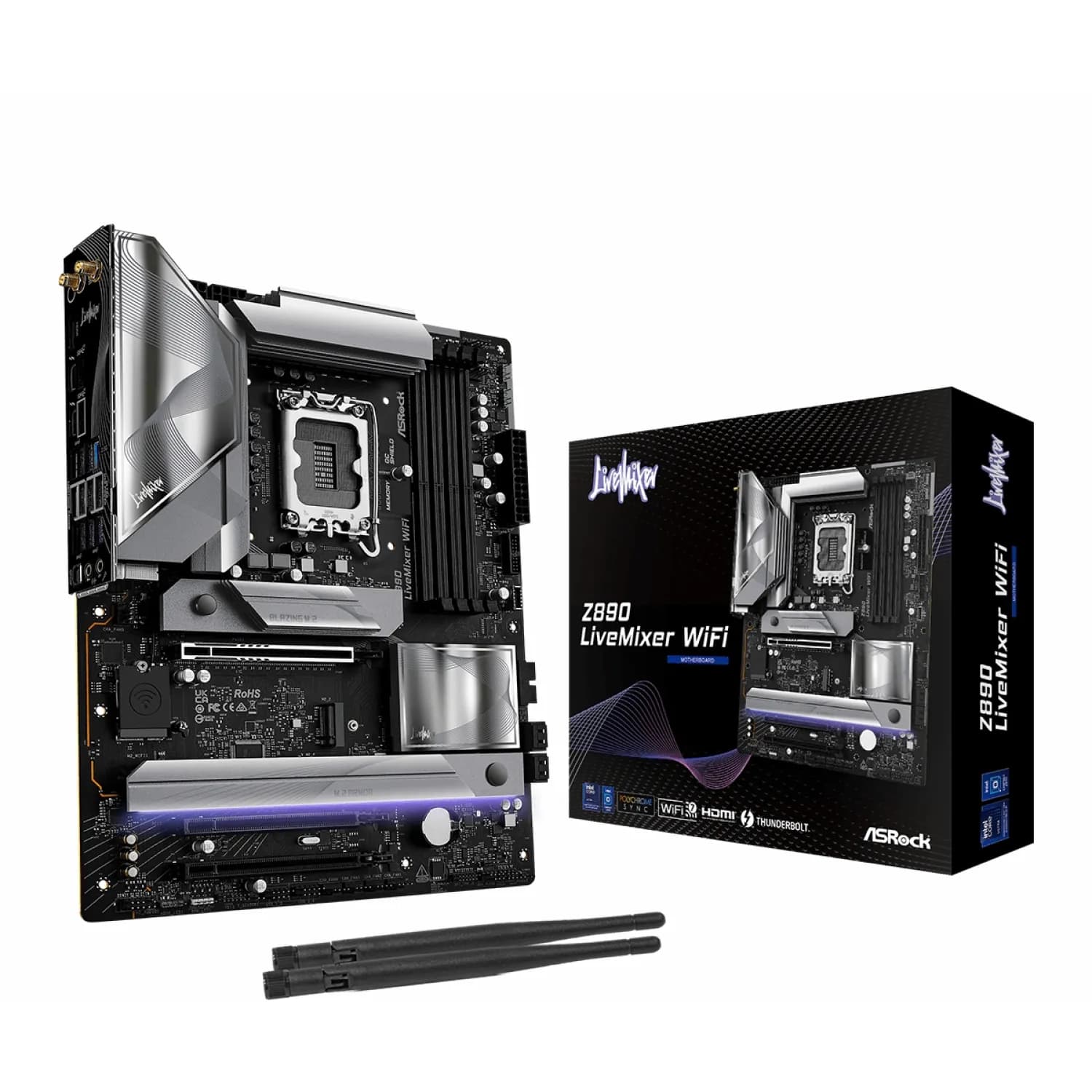 مادربرد ازراک مدل Z890 LiveMixer WiFi DDR5