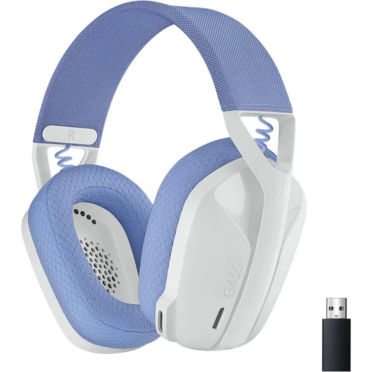 هدست گیمینگ بیسیم لاجیتک مدل LOGITECH G435 LIGHTSPEED RF BLUE WHITE
