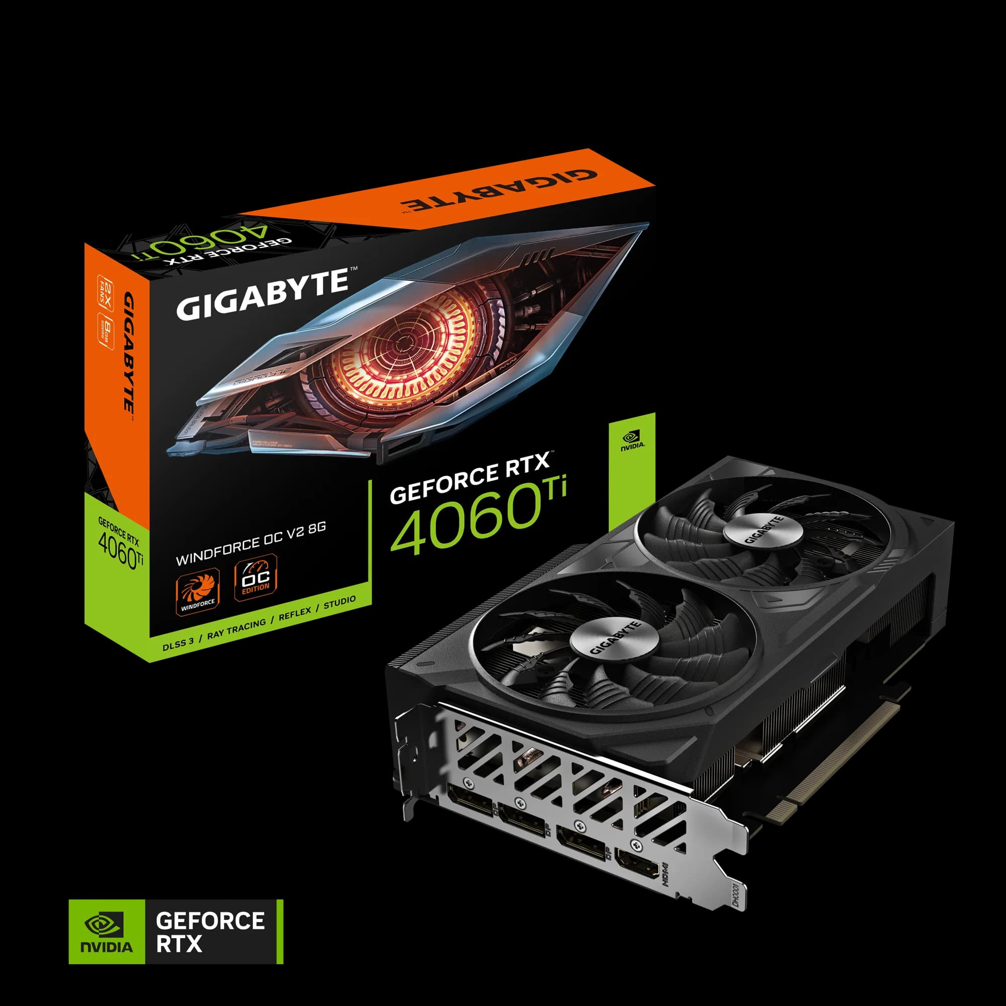کارت گرافیک گیگابایت مدل GeForce RTX 4060 Ti WINDFORCE OC 8GB