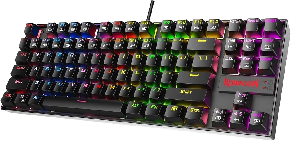 کیبورد گیمینگ مکانیکال با سیم ردراگون مدل Kumara K552 RGB مشکی