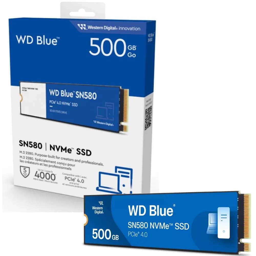 اس اس دی اینترنال وسترن دیجیتال مدل Blue SN580 ظرفیت 500GB M.2 NVME